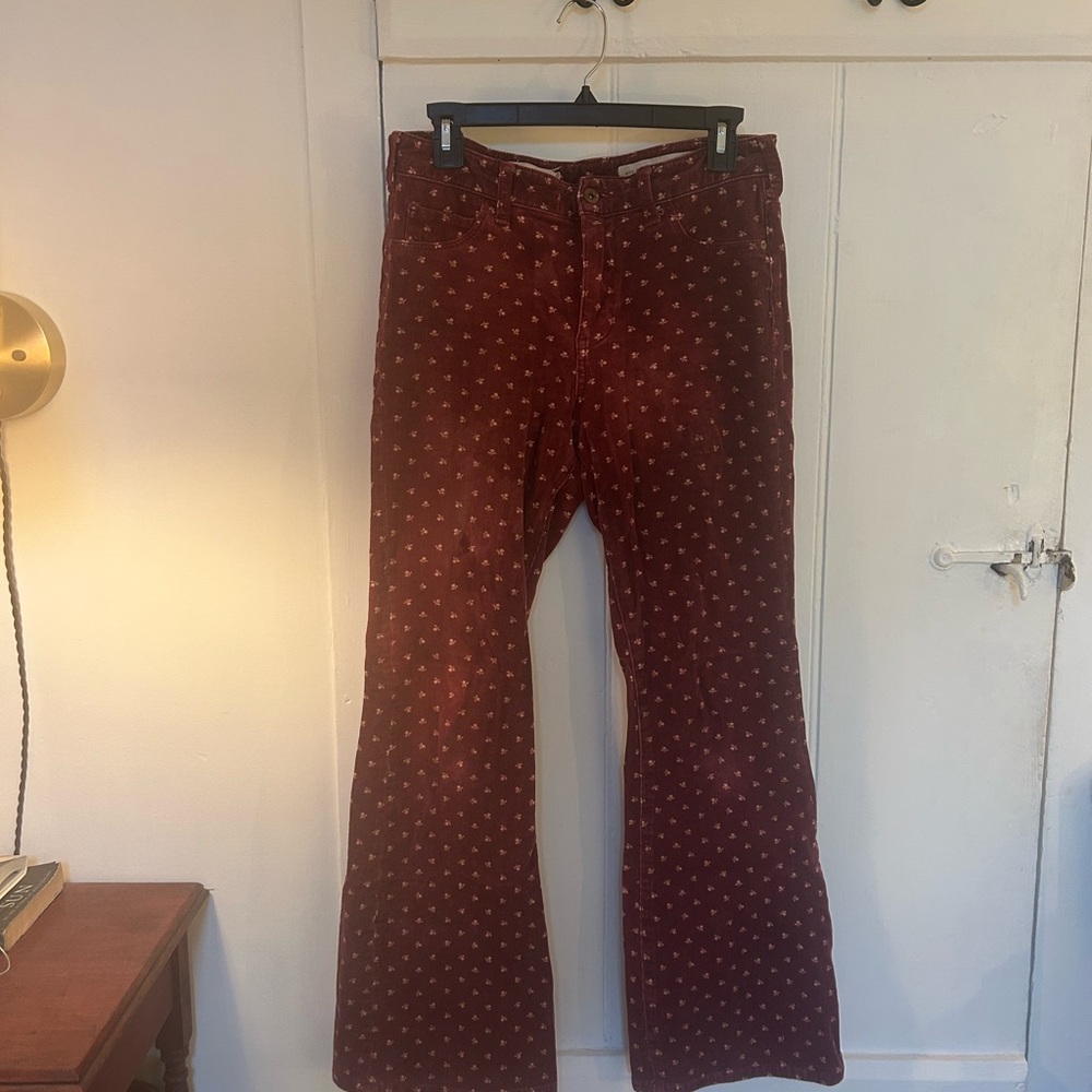 Flare corduroy Patterned Pants